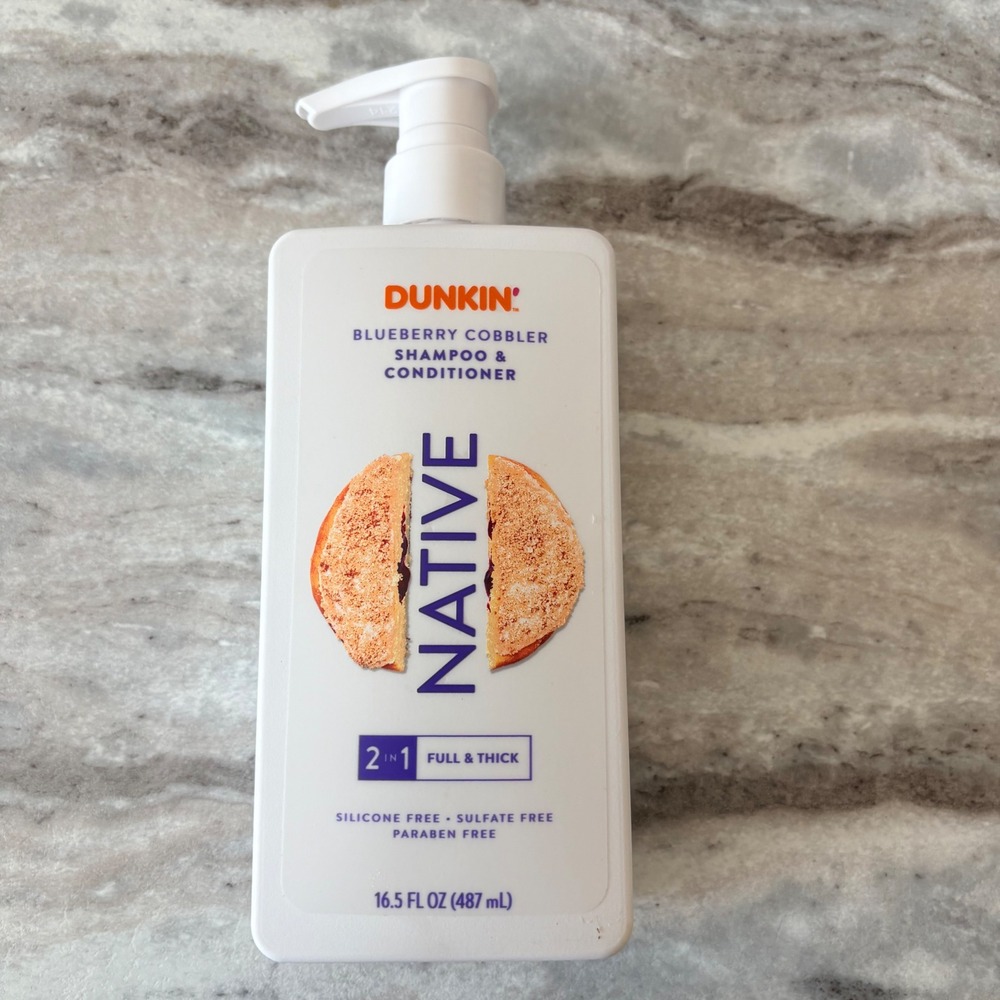 Native Dunkin Blueberry Cobbler 2-in-1 Shampoo & Conditioner 16.5 oz Ltd Edition